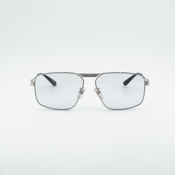 Balenciaga BB0418SK 004 Sunglasses Silver Square Frame, Grey Lenses main image 6